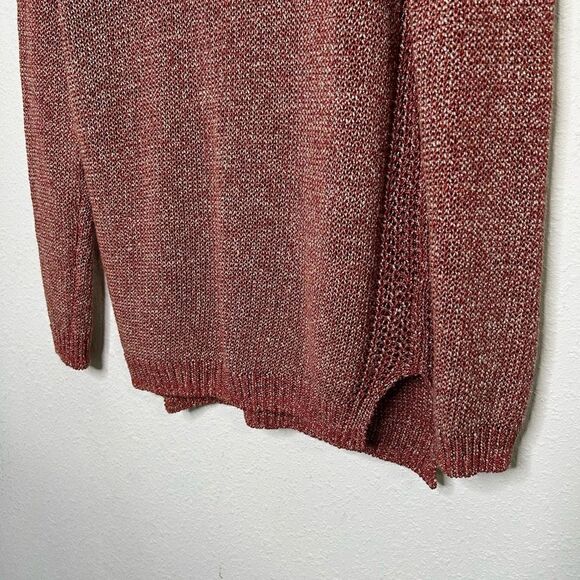J McLaughlin Women’s Red V Neck Linen Knit‎ Pullover Sweater Size S - Picture 3 of 13